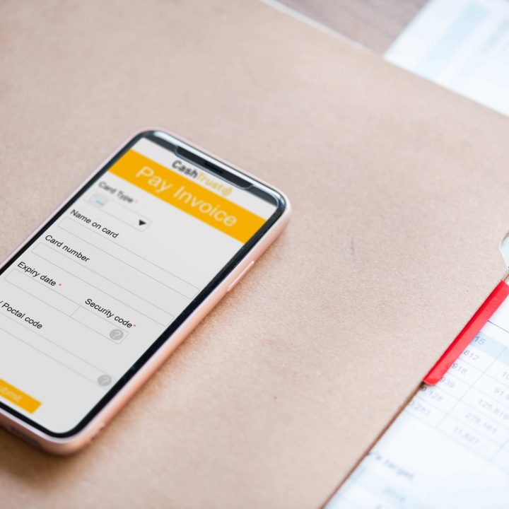 Cashtrust logo on a app concept on a iphone