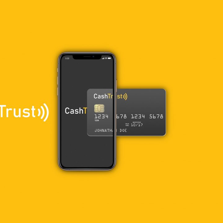 Cashtrust logo on a cash card