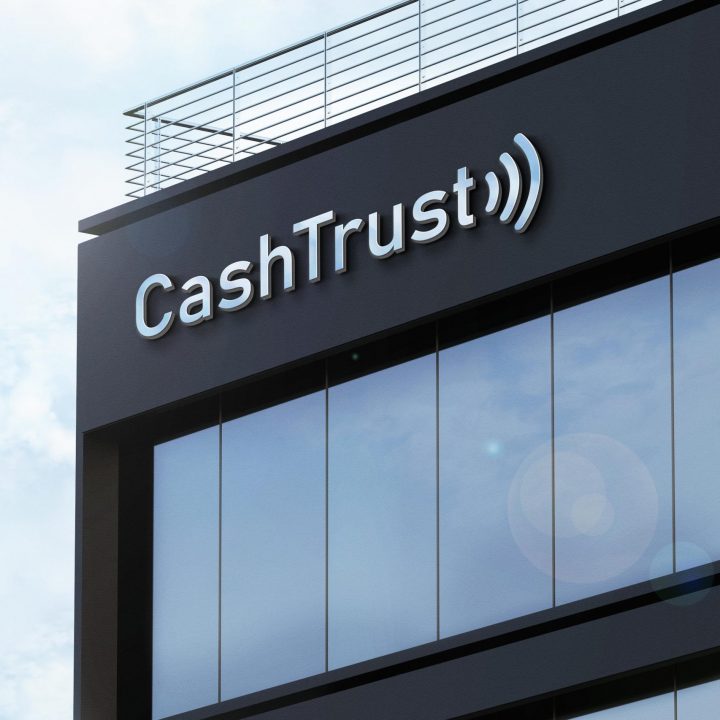 CashTrust logo on side of building for signage